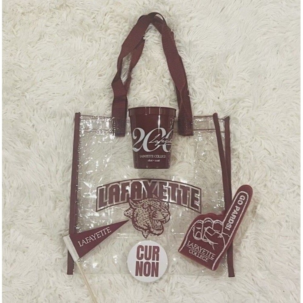 Lafayette College Clear Stadium Bag w/Sports Fan & Spirit Gear (Bed Party Ready) - Picture 9 of 16